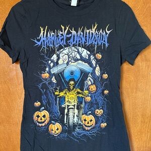 Harley-Davidson Black and Gold T-Shirt